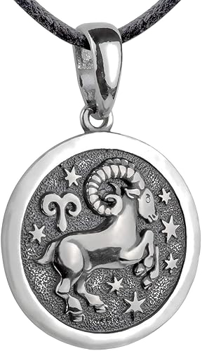 Zodiac Sign Sterling Pendant Necklace