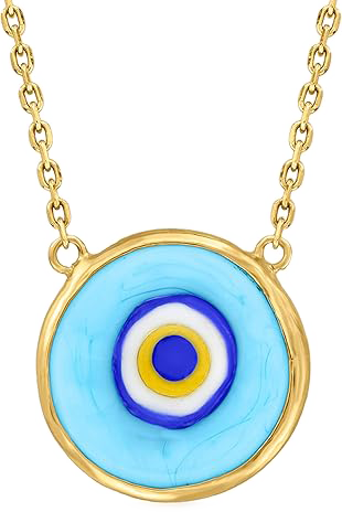 Evil Eye Gold and Sterling Necklace